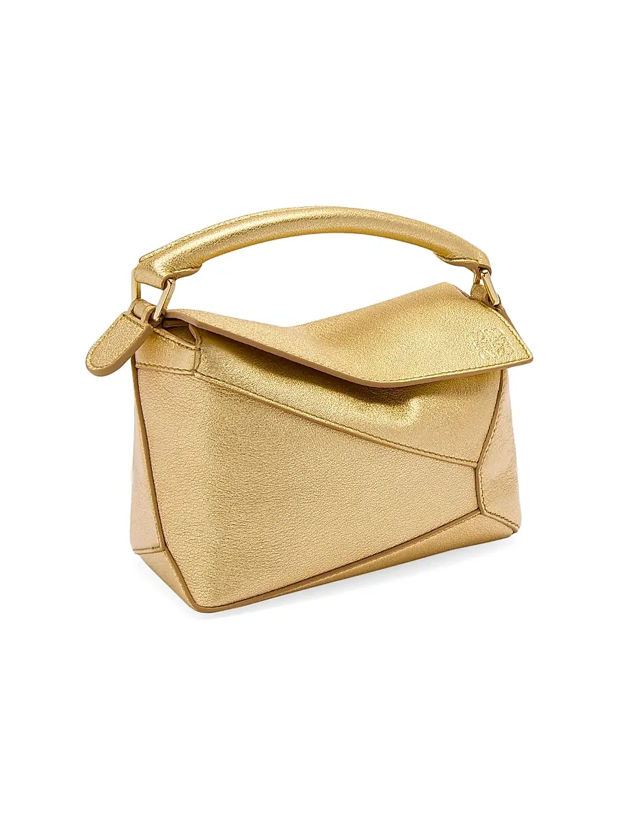 Loewe Women's Mini Puzzle Edge Metallic Leather Bag | Thumbnail 3 Loewe Women's Mini Puzzle Edge Metallic Leather Bag | Thumbnail 3
