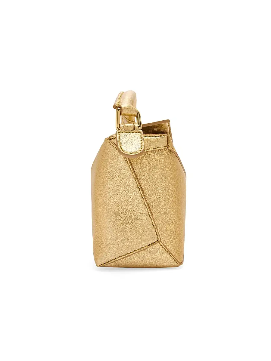 Loewe Women's Mini Puzzle Edge Metallic Leather Bag | Thumbnail 4 Loewe Women's Mini Puzzle Edge Metallic Leather Bag | Thumbnail 4