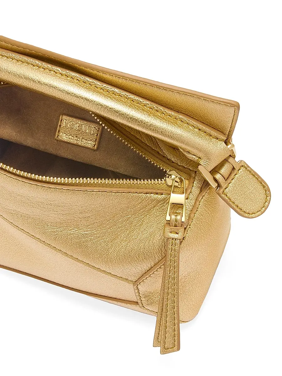 Loewe Women's Mini Puzzle Edge Metallic Leather Bag | Thumbnail 7 Loewe Women's Mini Puzzle Edge Metallic Leather Bag | Thumbnail 7
