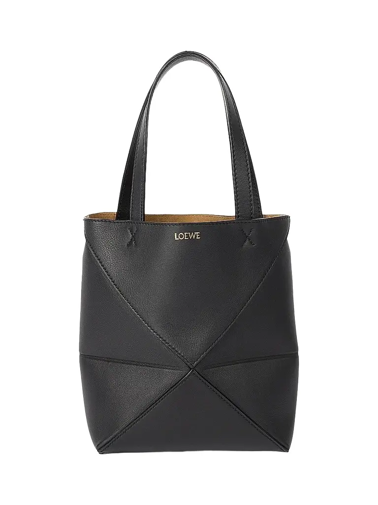 Women's Mini Puzzle Fold Leather Tote Bag Women's Mini Puzzle Fold Leather Tote Bag