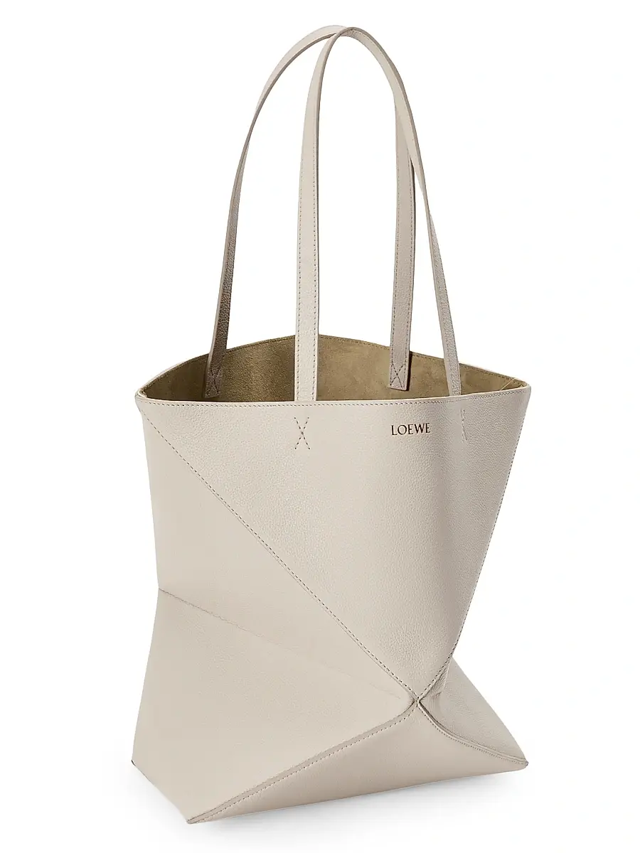 Loewe Women's Medium Puzzle Fold Grained Leather Tote Bag | Thumbnail 4 Loewe Women's Medium Puzzle Fold Grained Leather Tote Bag | Thumbnail 4