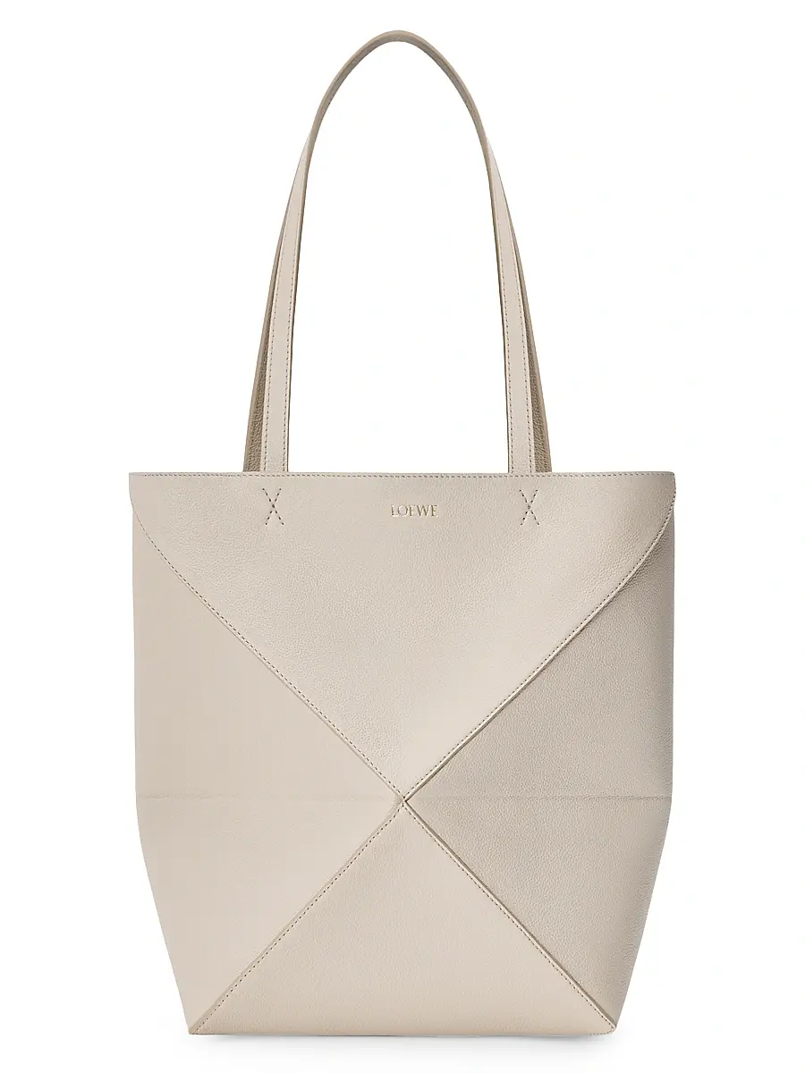 Loewe Women's Medium Puzzle Fold Grained Leather Tote Bag
