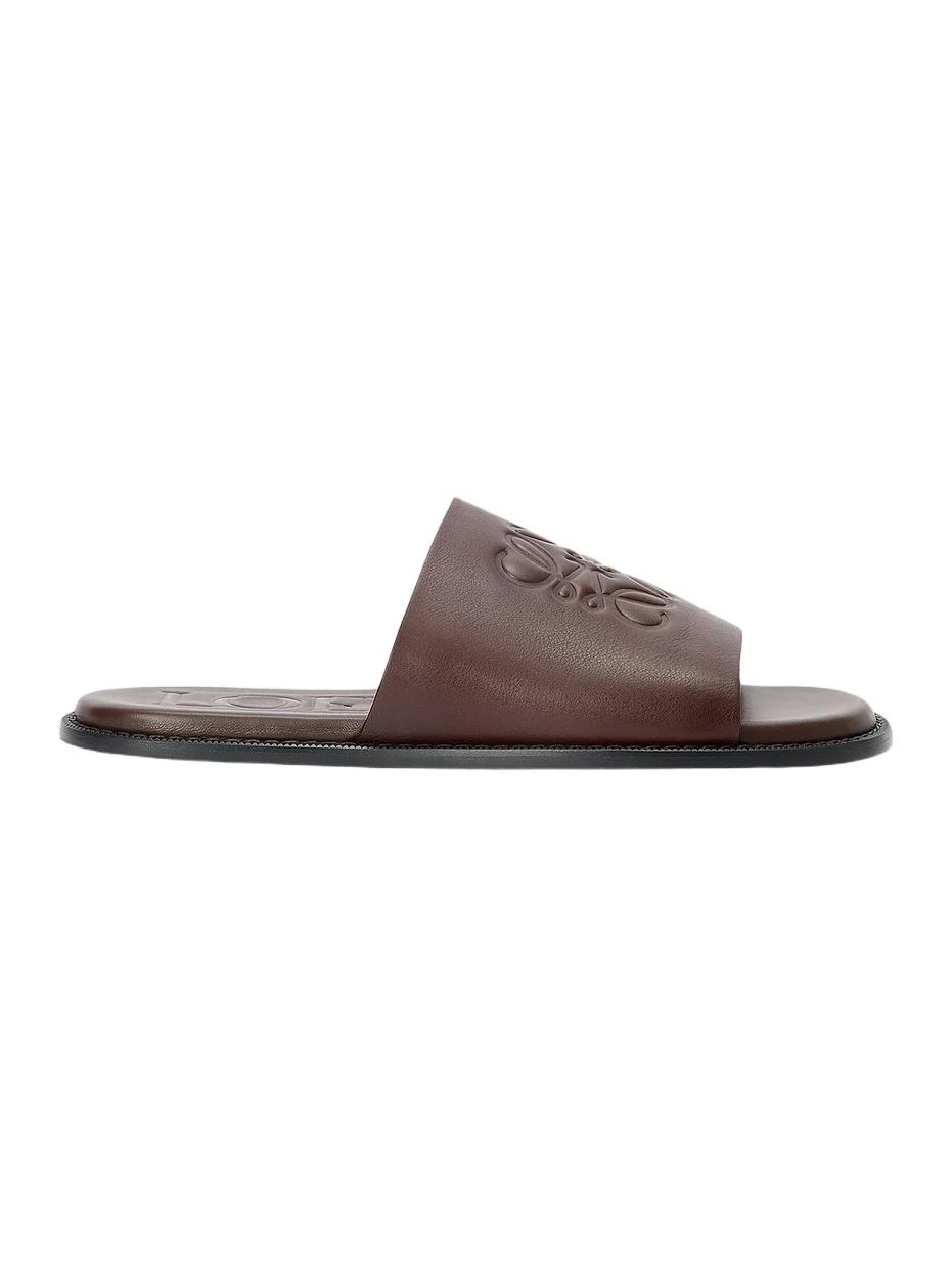 Loewe Men's x Paula's Ibiza Flex Anagram Leather Slide Sandals