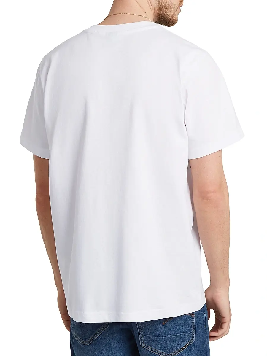 G-Star Men's Logo Cotton Short-Sleeve T-Shirt - White | Thumbnail 4 G-Star Men's Logo Cotton Short-Sleeve T-Shirt - White | Thumbnail 4