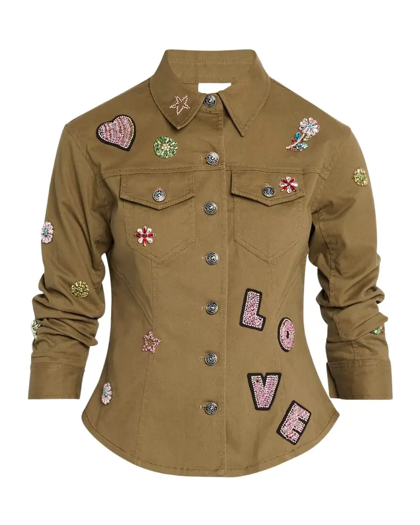 Cinq à Sept Canyon Ditsy Love Scrunched Jacket | Image 1 Cinq à Sept Canyon Ditsy Love Scrunched Jacket | Image 1