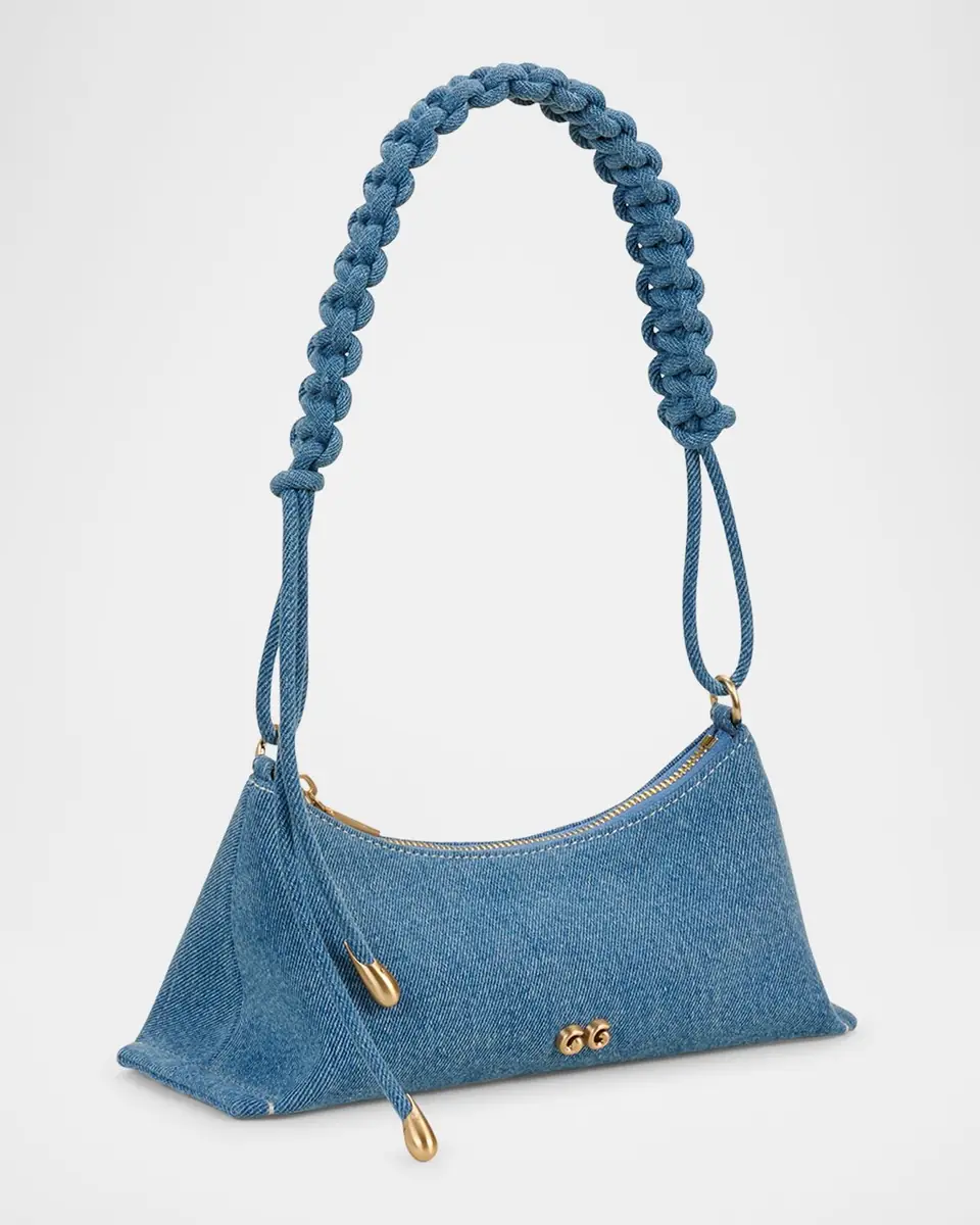 Cult Gaia Osa Braided Denim Shoulder Bag | Thumbnail 2
