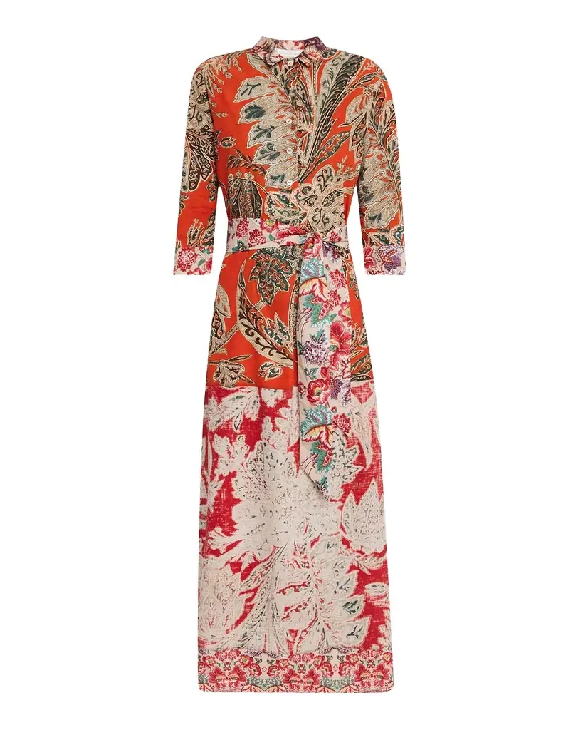 Pierre-Louis Mascia Floral-Print Cotton Midi Shirtdress