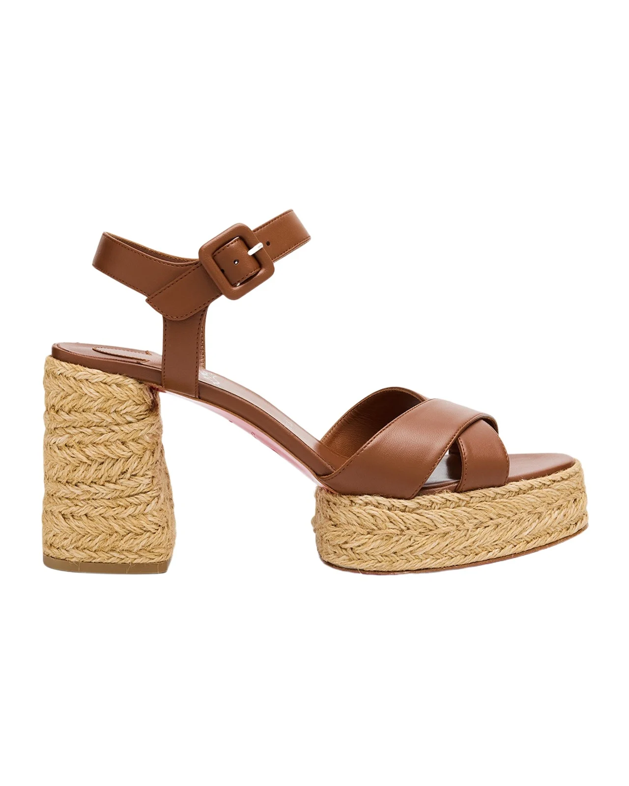 70mm Calakala Leather Crisscross Espadrille Sandals 70mm Calakala Leather Crisscross Espadrille Sandals