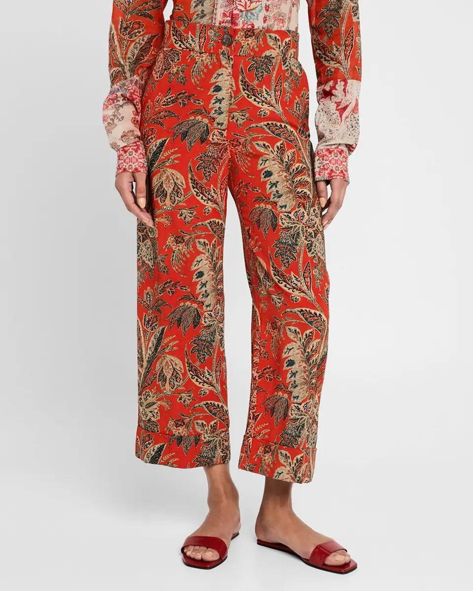 Pierre-Louis Mascia Cropped Floral-Print Pants | Thumbnail 4 Pierre-Louis Mascia Cropped Floral-Print Pants | Thumbnail 4