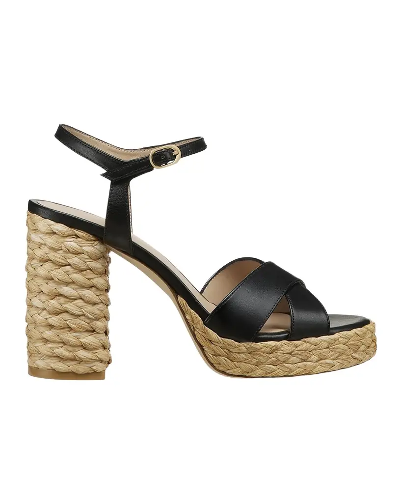 Stuart Weitzman Dayna Leather Crisscross Platform Sandals | Image 1 Stuart Weitzman Dayna Leather Crisscross Platform Sandals | Image 1