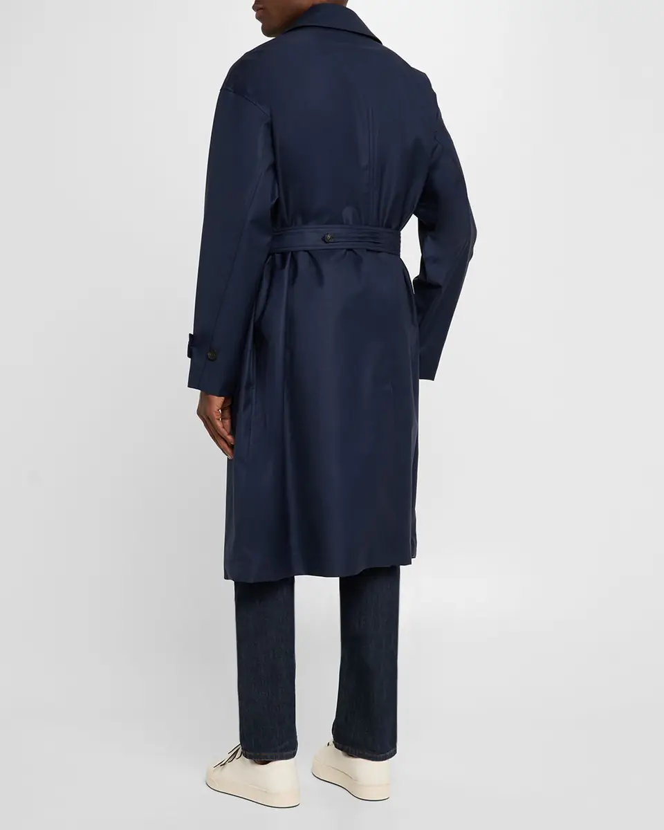 Emporio Armani Men's Belted Trench Coat | Thumbnail 3