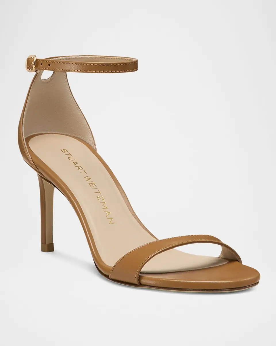 Stuart Weitzman Nudist Leather Ankle-Strap Sandals | Thumbnail 2 Stuart Weitzman Nudist Leather Ankle-Strap Sandals | Thumbnail 2