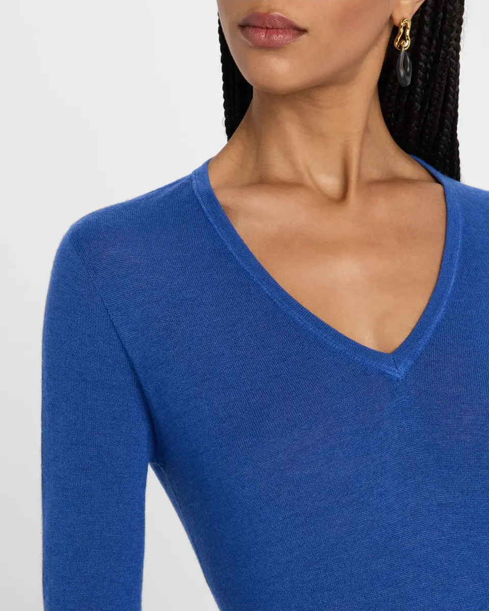 MAJESTIC FILATURES Machine Washable Cashmere V-Neck Pullover | Thumbnail 5