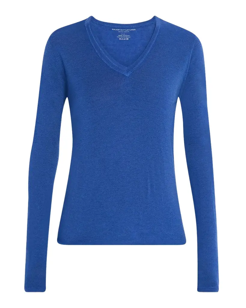 Majestic Filatures Machine Washable Cashmere V-Neck Pullover | Image 1 Majestic Filatures Machine Washable Cashmere V-Neck Pullover | Image 1