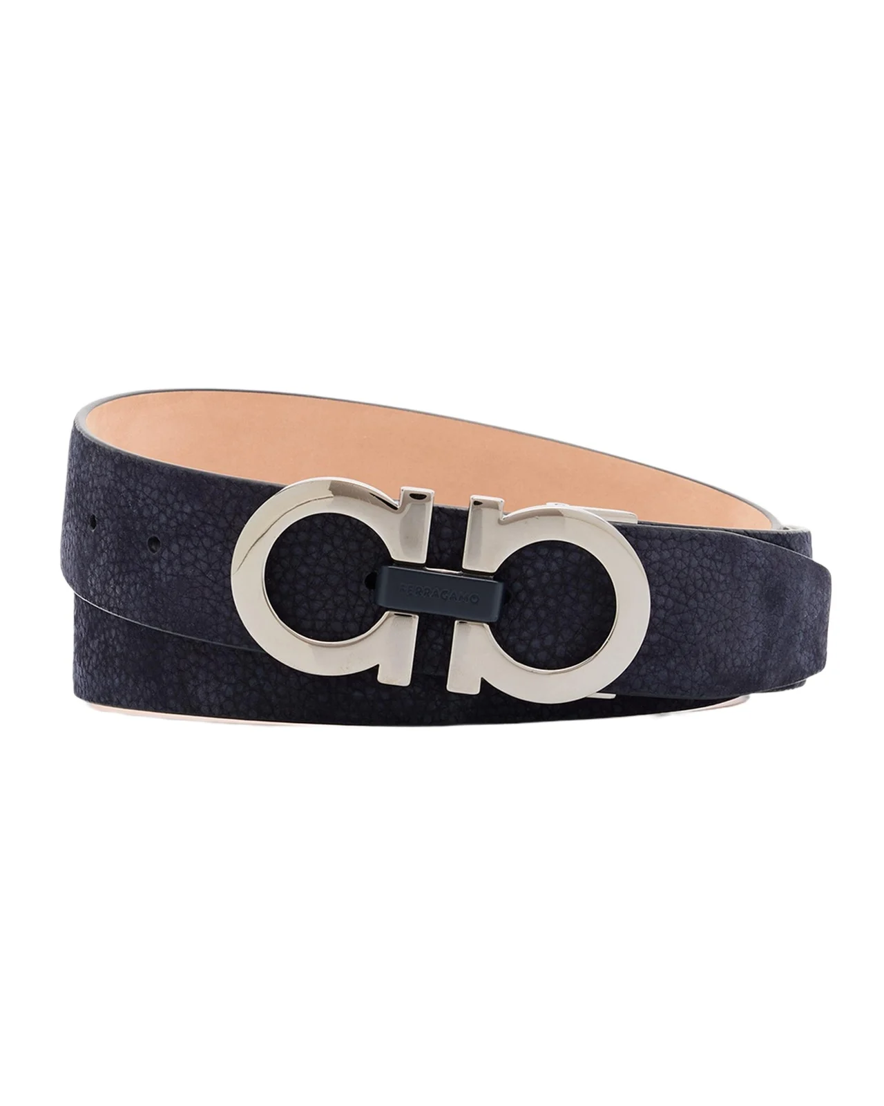 Men's Gancini Adjustable Suede Belt Men's Gancini Adjustable Suede Belt