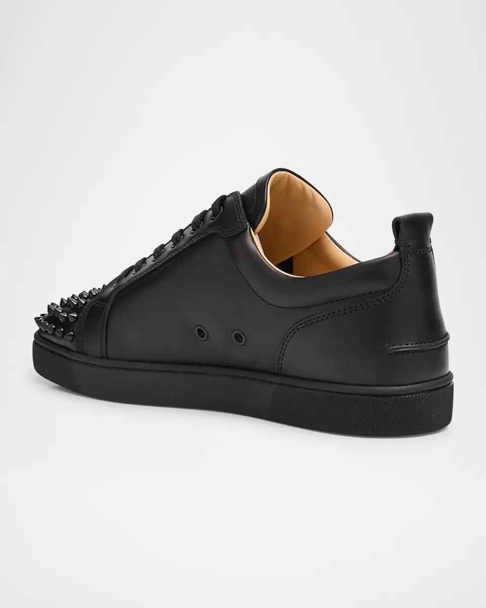Christian Louboutin Men's Louis Junior Spikes Leather Low-Top Sneakers | Thumbnail 4 Christian Louboutin Men's Louis Junior Spikes Leather Low-Top Sneakers | Thumbnail 4