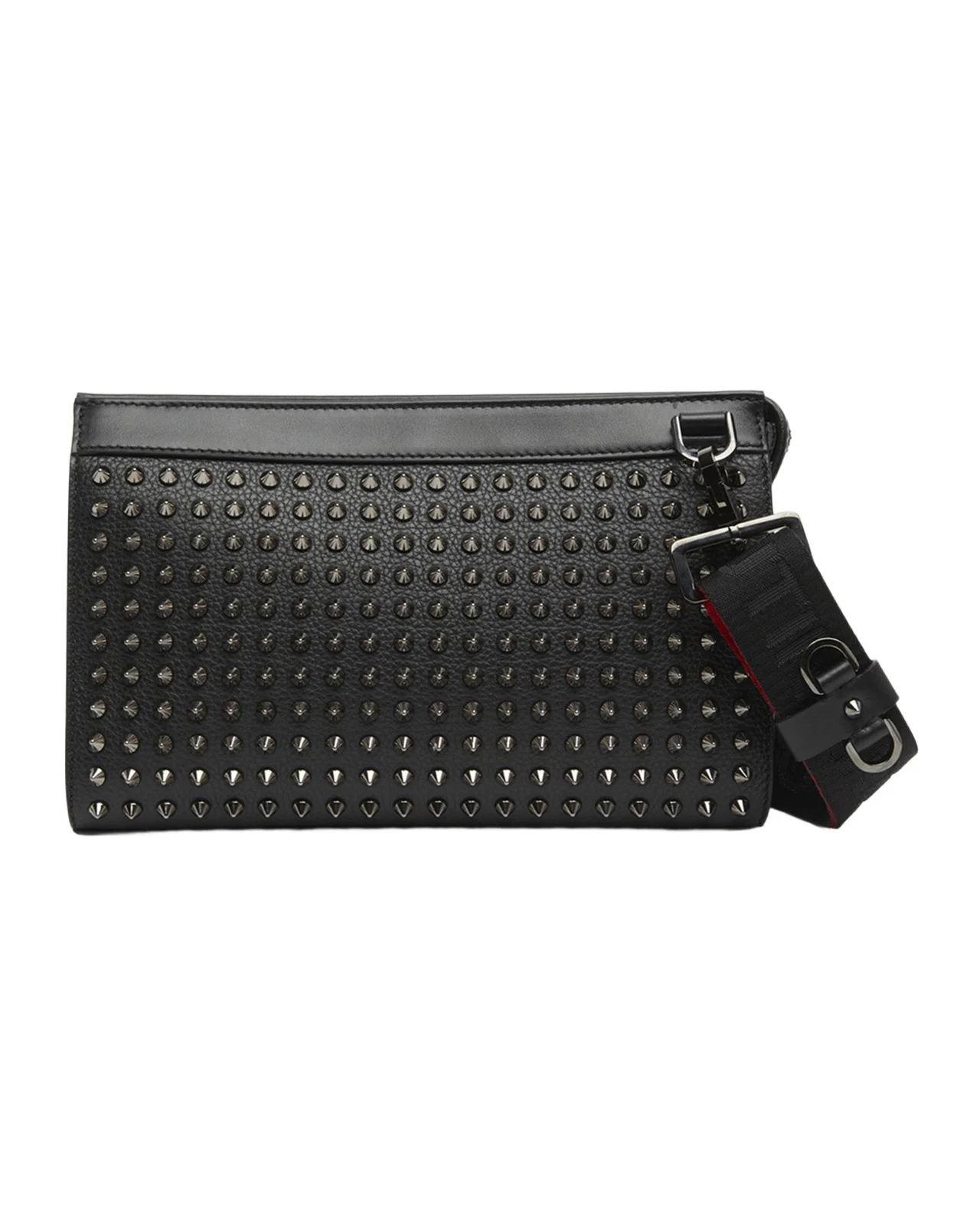 Christian Louboutin Men's Funky Leather Empire Spikes Crossbody Bag