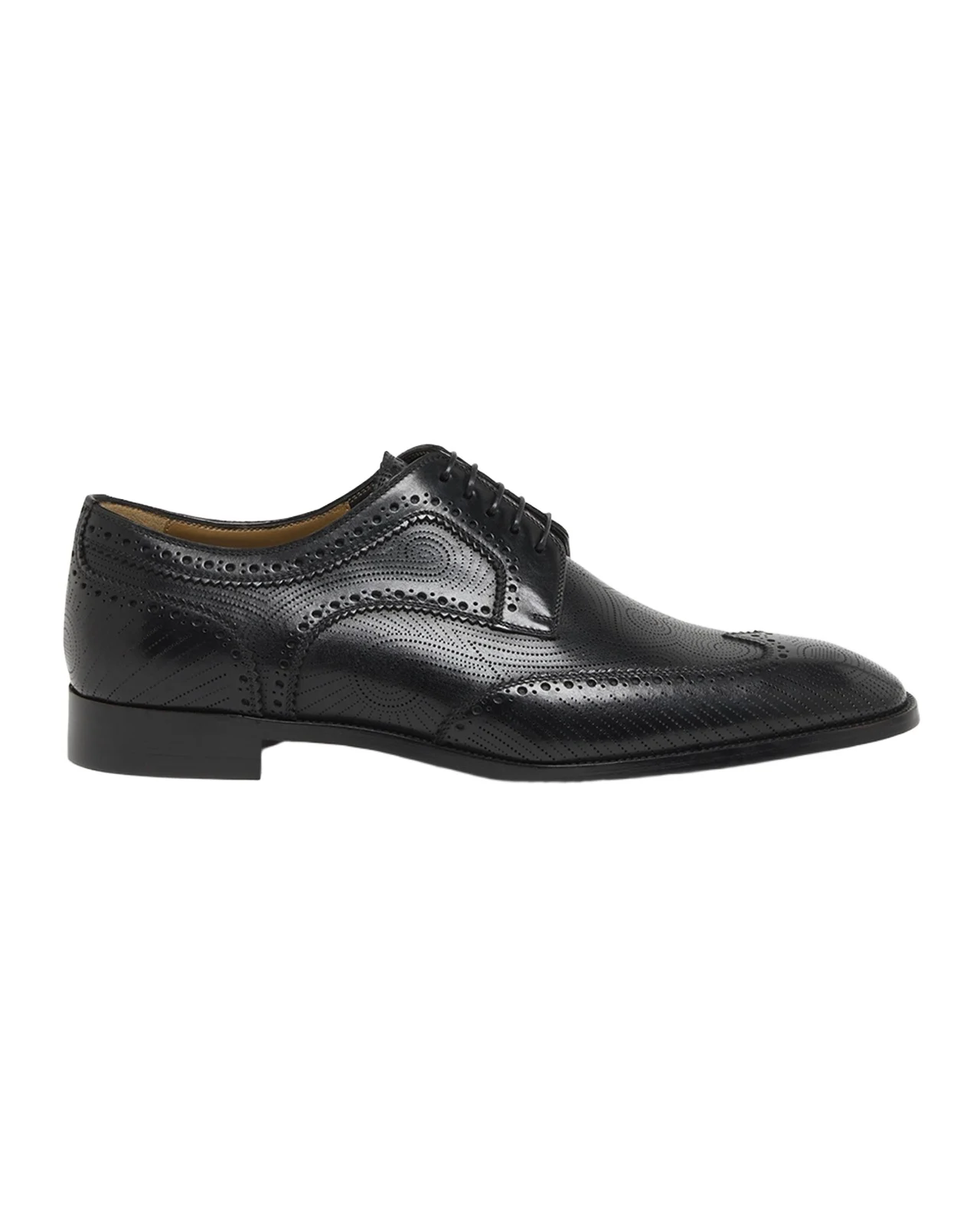 Men's Grave Patterned Leather Derby Shoes