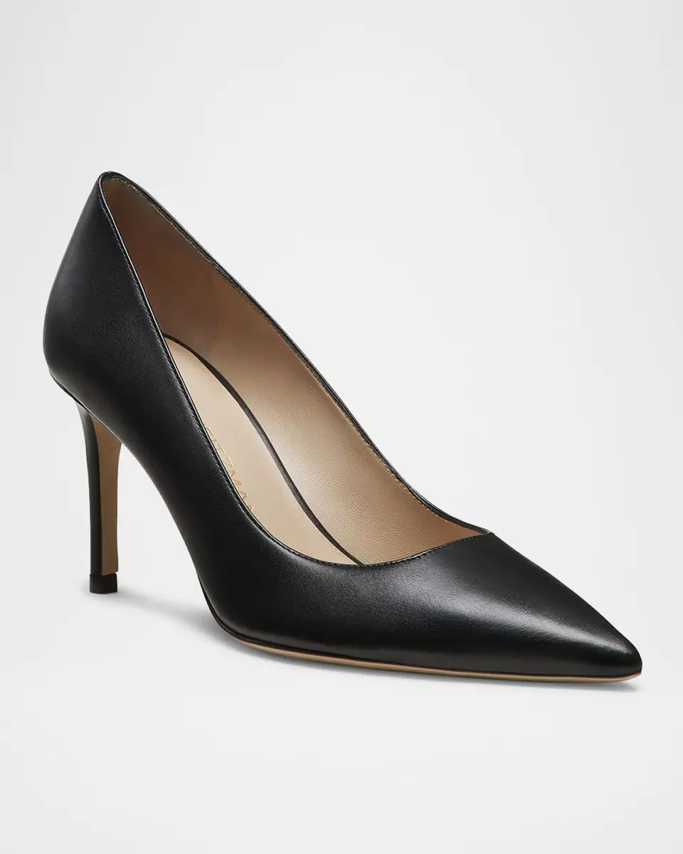 Stuart Weitzman Stuart Leather Stiletto Pumps | Thumbnail 2 Stuart Weitzman Stuart Leather Stiletto Pumps | Thumbnail 2