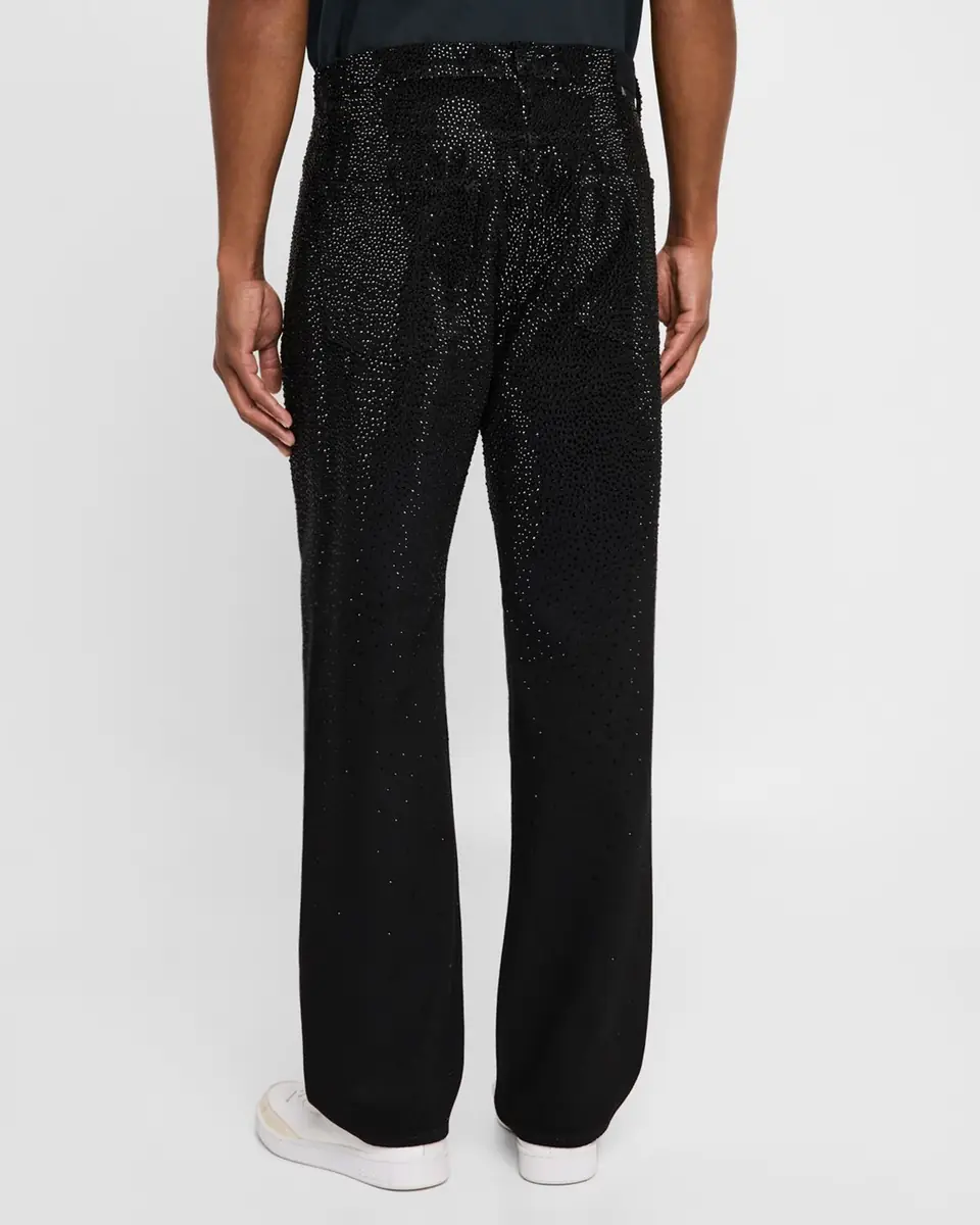 Golden Goose Men's Allover-Crystal Loose Skate Jeans | Thumbnail 3 Golden Goose Men's Allover-Crystal Loose Skate Jeans | Thumbnail 3
