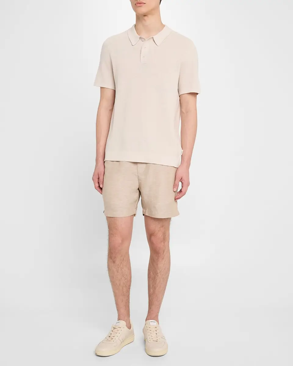 Onia Men's Cotton Knit Polo Shirt | Thumbnail 2 Onia Men's Cotton Knit Polo Shirt | Thumbnail 2