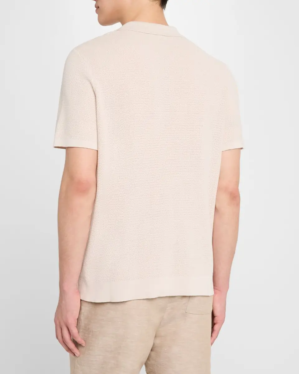 Onia Men's Cotton Knit Polo Shirt | Thumbnail 3 Onia Men's Cotton Knit Polo Shirt | Thumbnail 3
