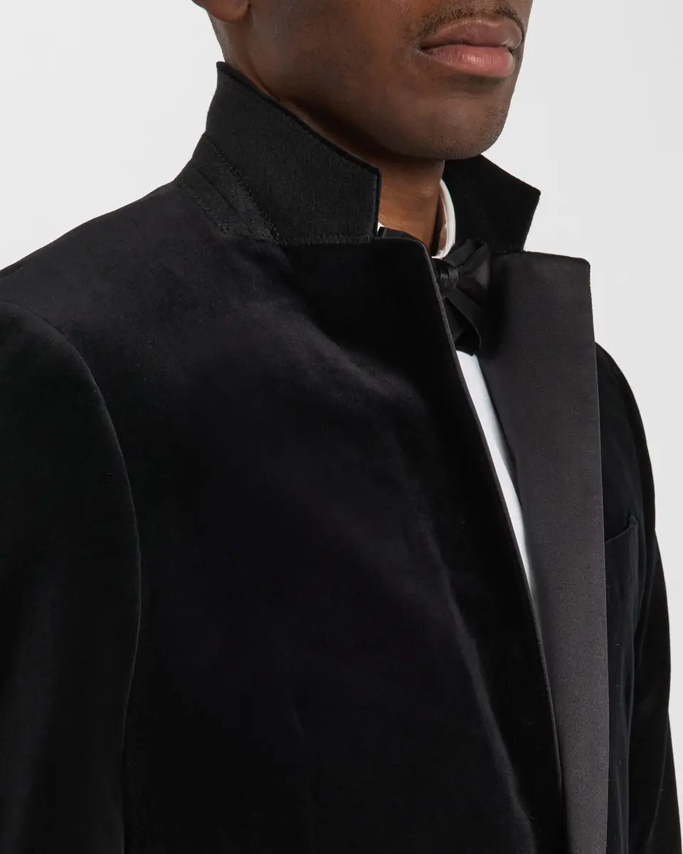 Reiss Men's Ace Velvet Satin-Trim Blazer | Thumbnail 7 Reiss Men's Ace Velvet Satin-Trim Blazer | Thumbnail 7