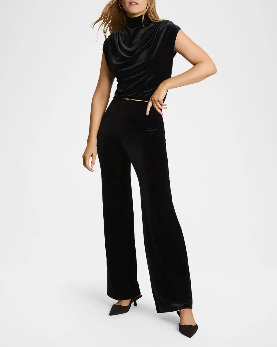 Commando Wide-Leg Stretch Velvet Pants | Thumbnail 2