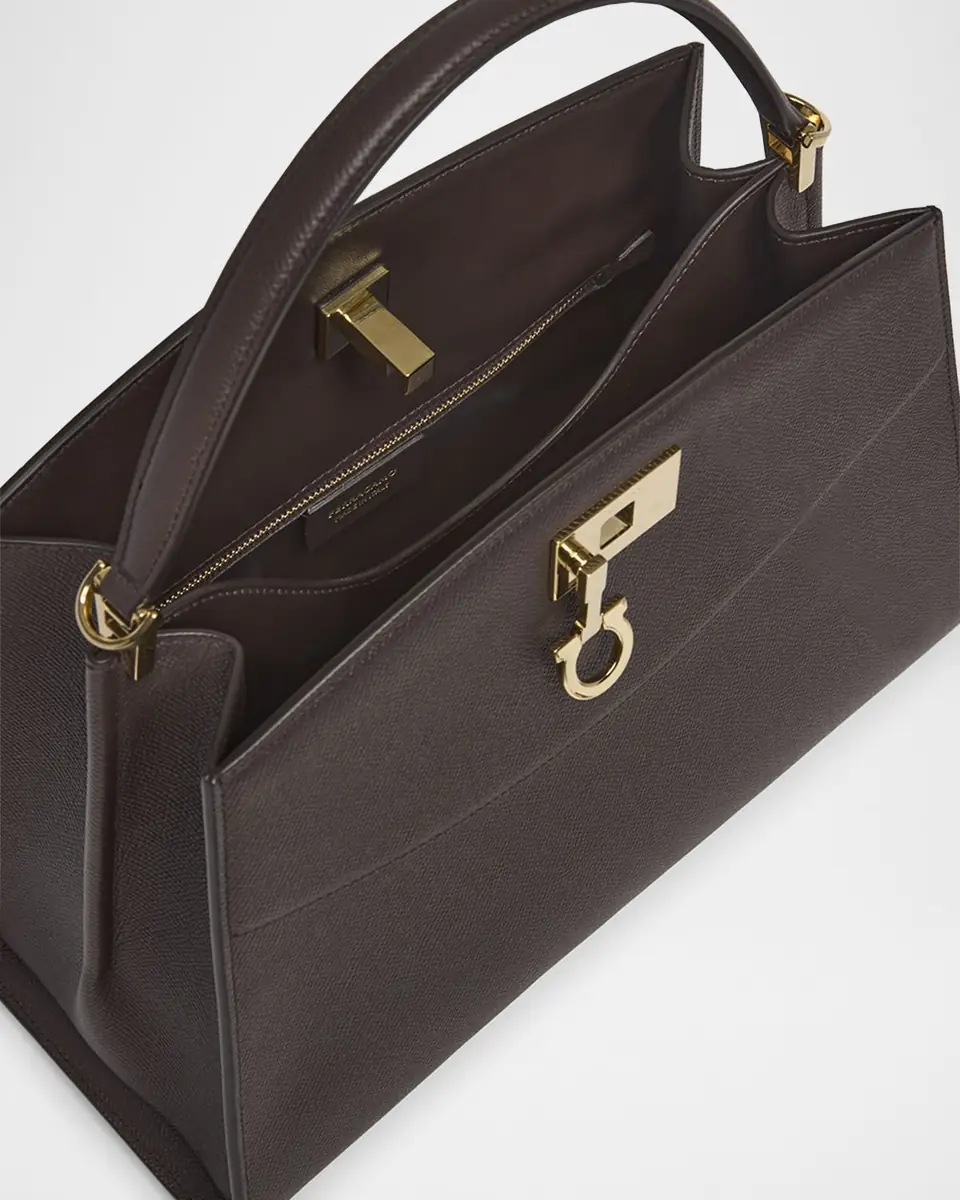 Ferragamo The New Studio Box Leather Top-Handle Bag | Thumbnail 4 Ferragamo The New Studio Box Leather Top-Handle Bag | Thumbnail 4
