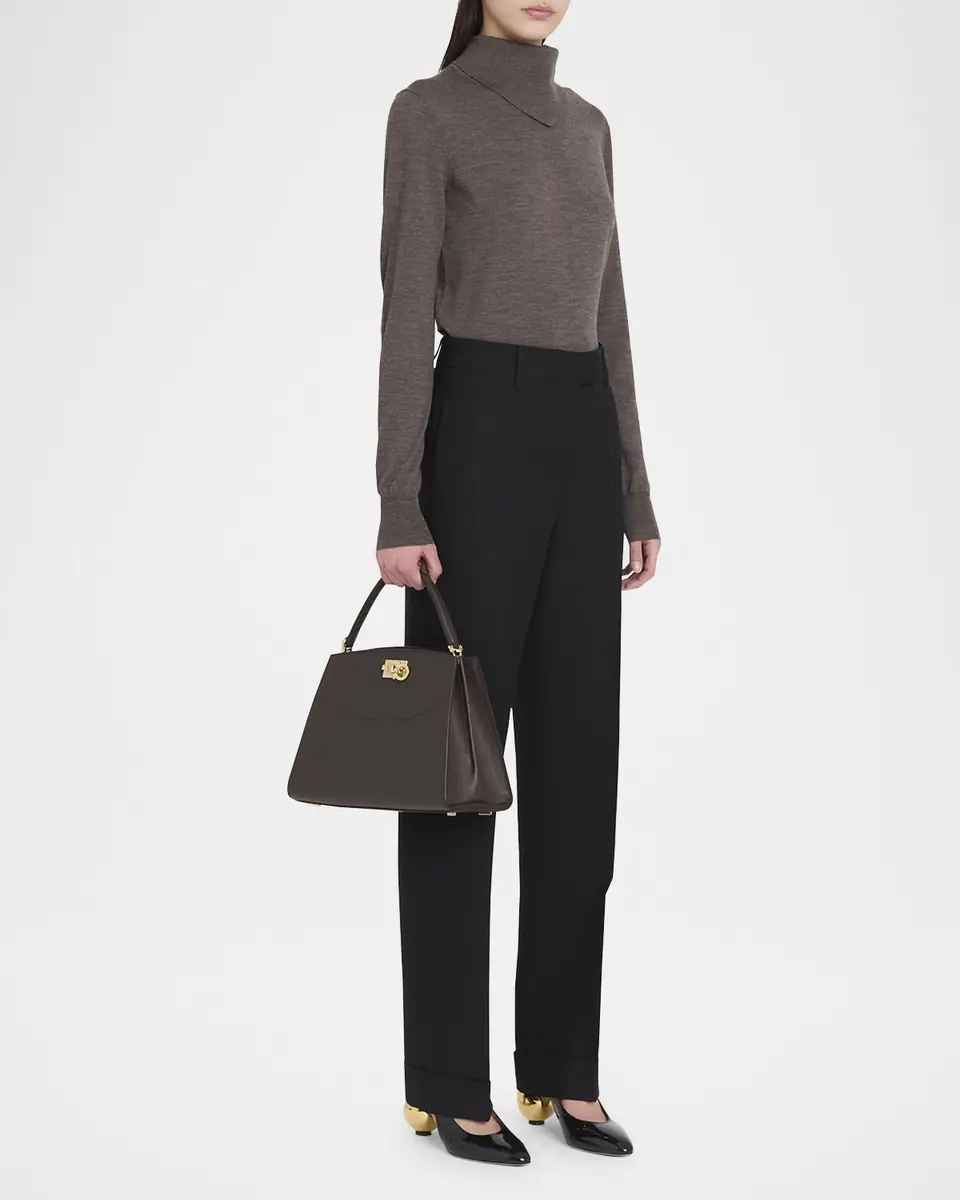 Ferragamo The New Studio Box Leather Top-Handle Bag | Thumbnail 5 Ferragamo The New Studio Box Leather Top-Handle Bag | Thumbnail 5
