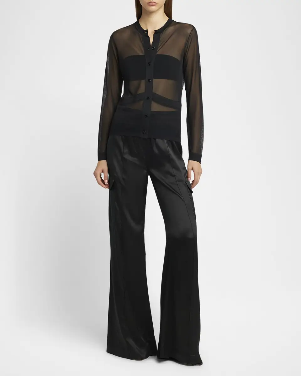 Tom Ford Stretch Silk Wide-Leg Cargo Pajama Pants | Thumbnail 2 Tom Ford Stretch Silk Wide-Leg Cargo Pajama Pants | Thumbnail 2
