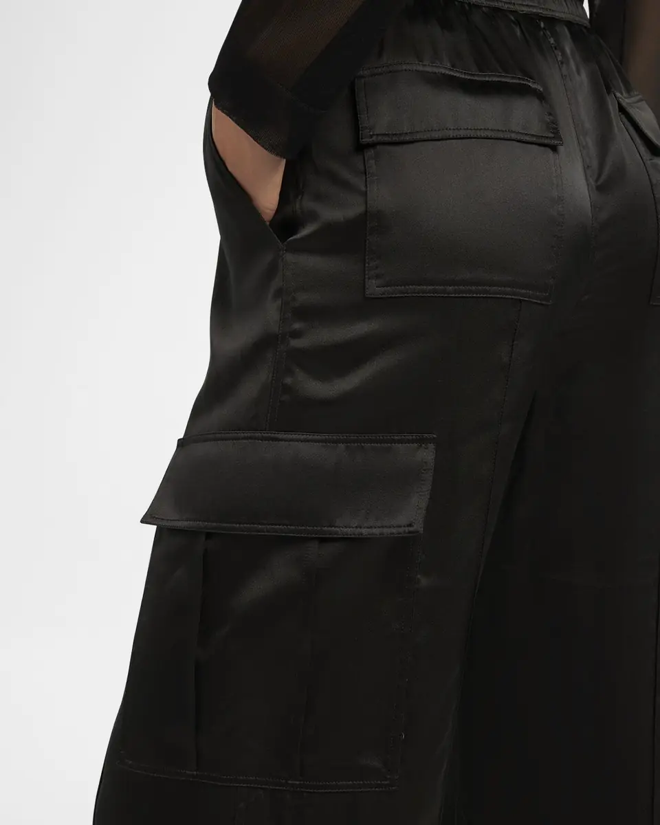 Tom Ford Stretch Silk Wide-Leg Cargo Pajama Pants | Thumbnail 4 Tom Ford Stretch Silk Wide-Leg Cargo Pajama Pants | Thumbnail 4