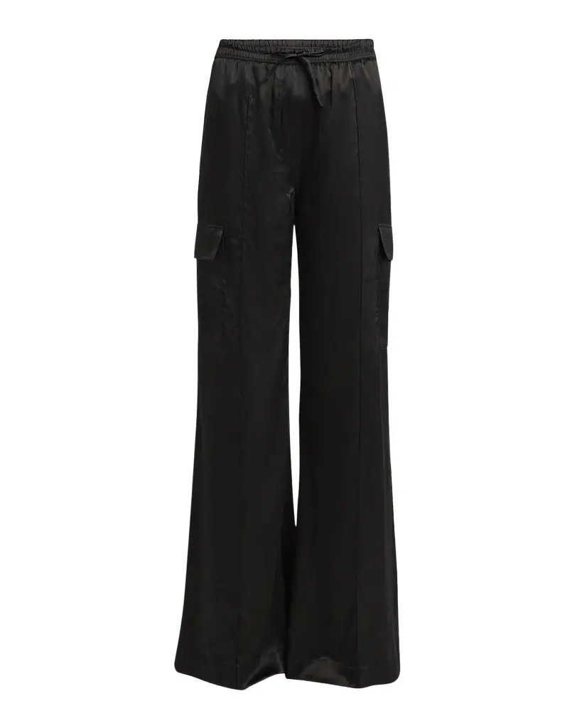 Stretch Silk Wide-Leg Cargo Pajama Pants Stretch Silk Wide-Leg Cargo Pajama Pants