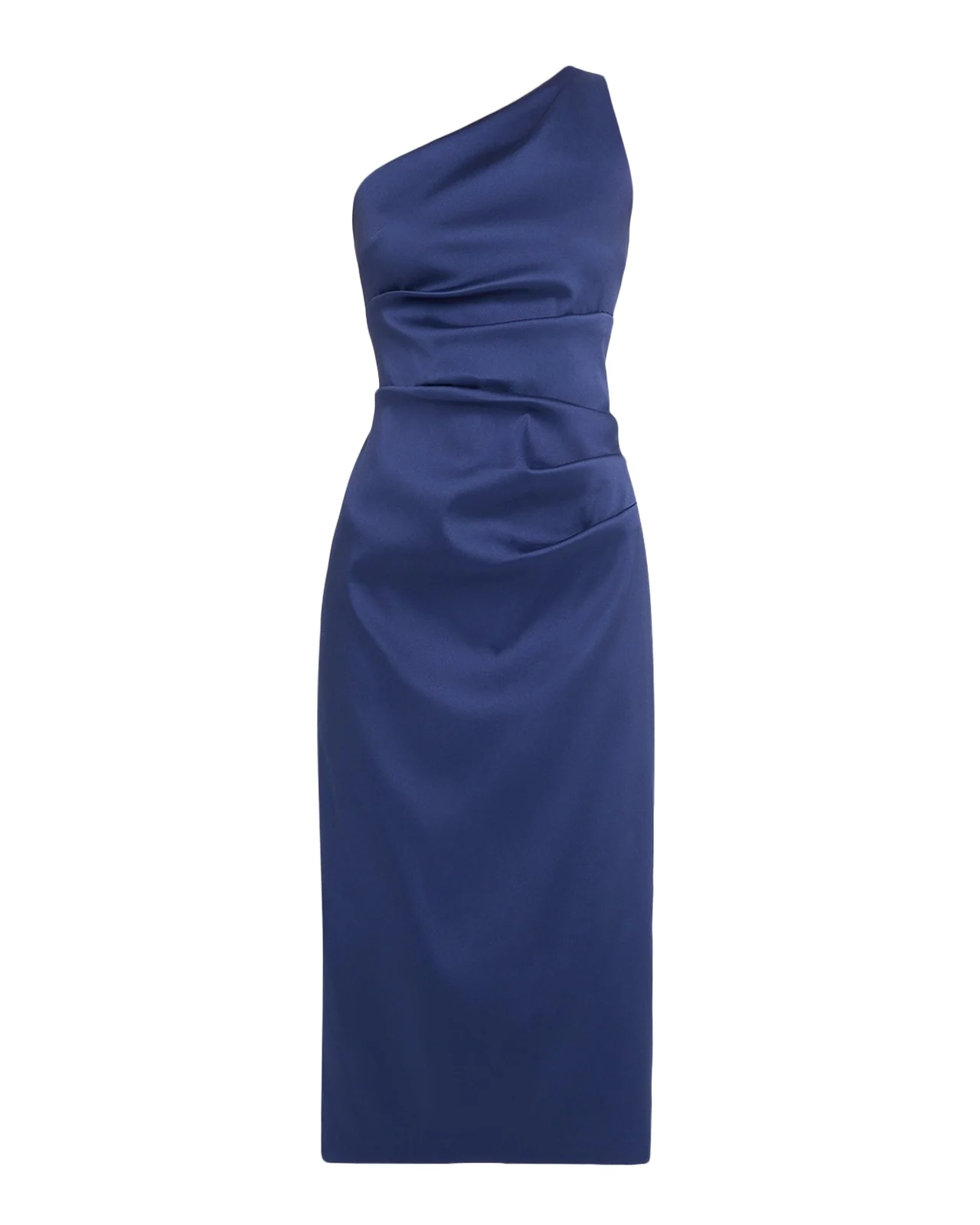 One-Shoulder Stretch Mikado Midi Dress One-Shoulder Stretch Mikado Midi Dress