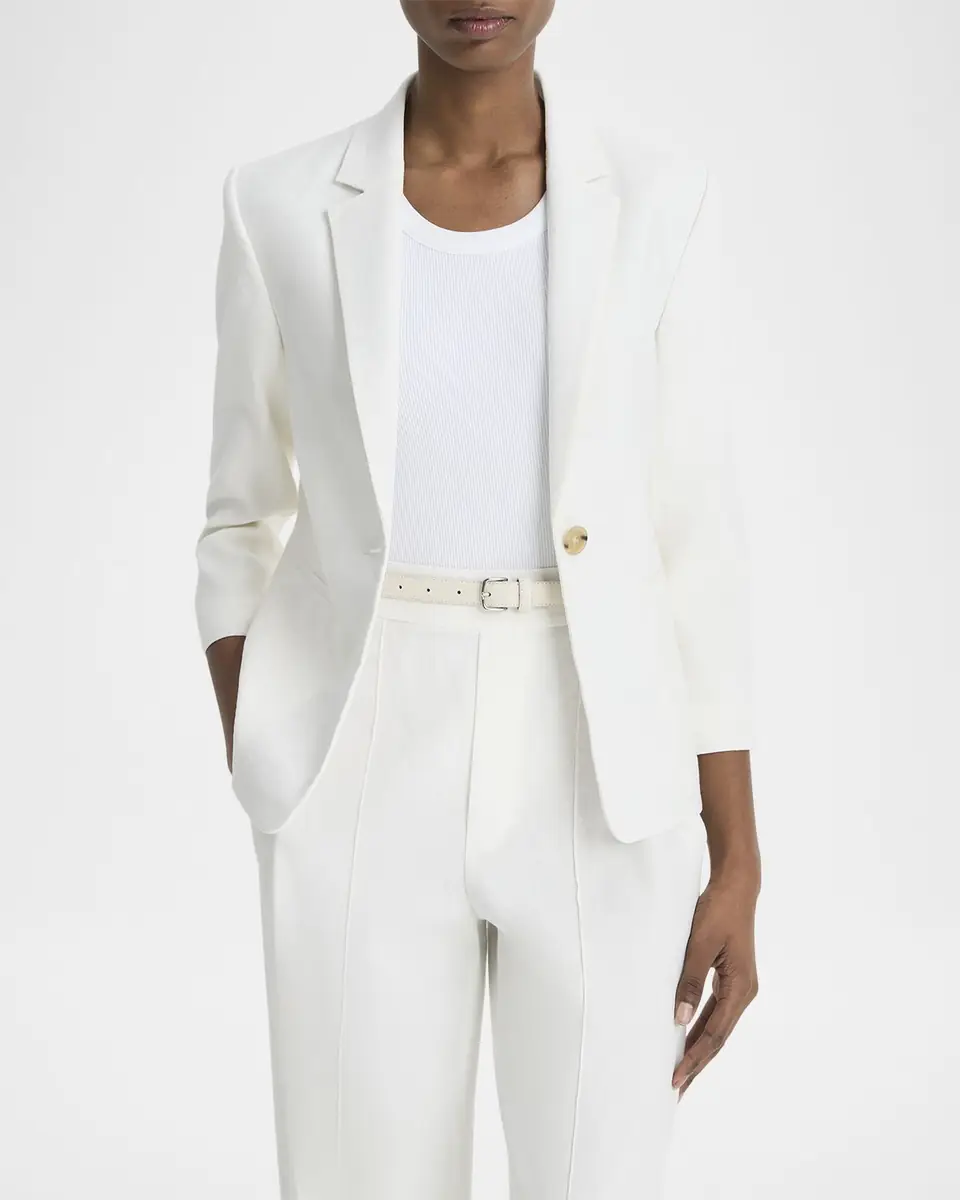Vince Shrunken Linen Blazer | Thumbnail 4 Vince Shrunken Linen Blazer | Thumbnail 4