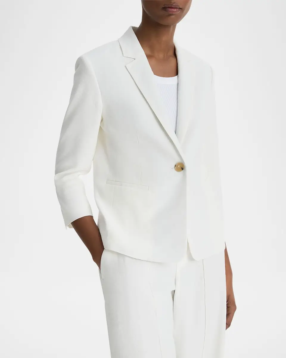 Vince Shrunken Linen Blazer | Thumbnail 5 Vince Shrunken Linen Blazer | Thumbnail 5
