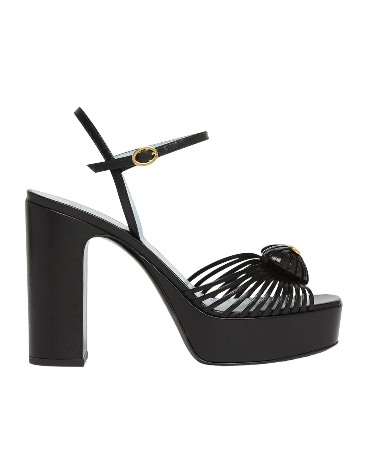 Valentino Garavani VLogo Royal Heart Leather Platform Sandals