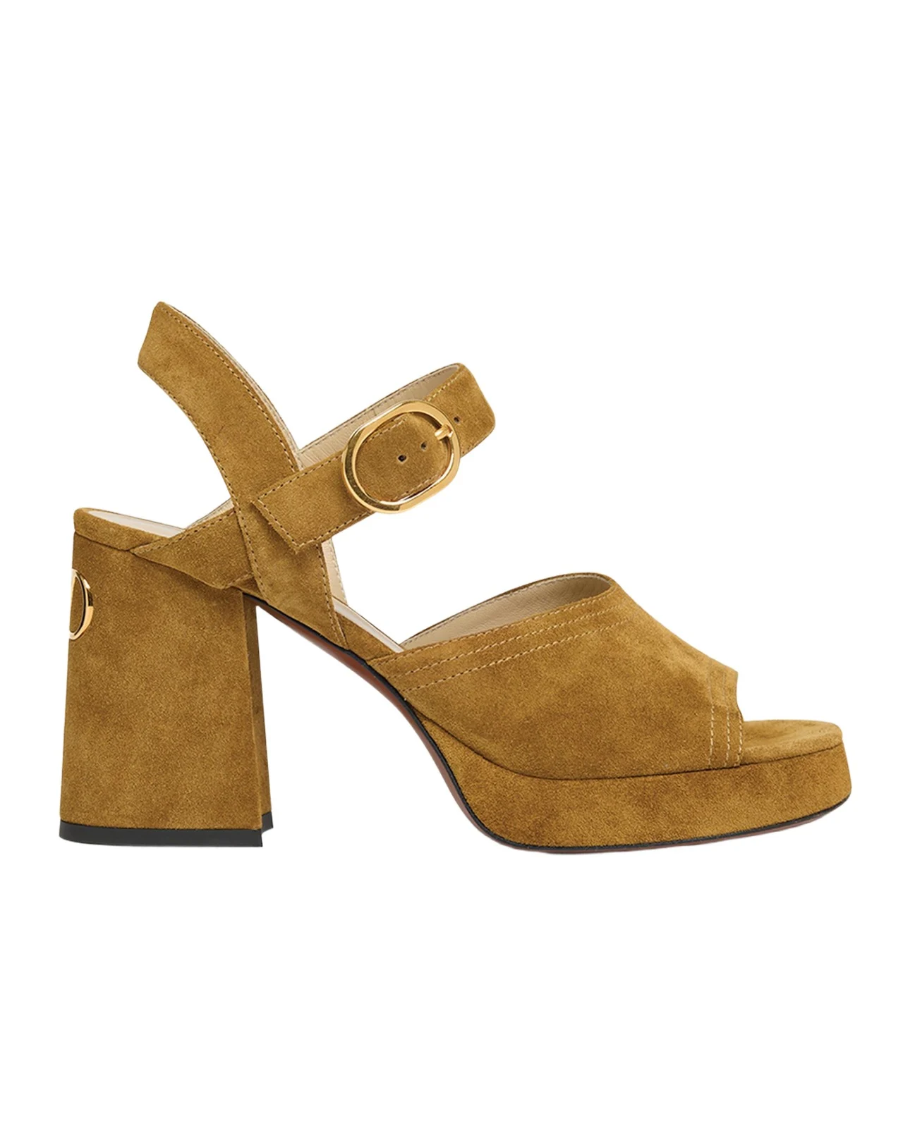 Valentino Garavani Fawcette VLogo Suede Platform Sandals