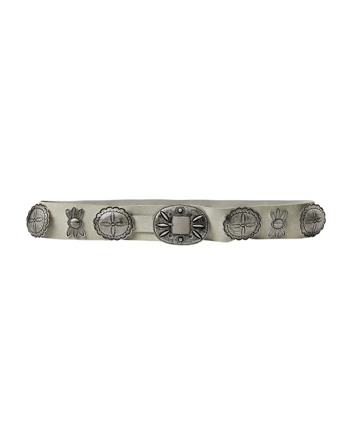 Ralph Lauren Collection Suede Cast Concho Belt