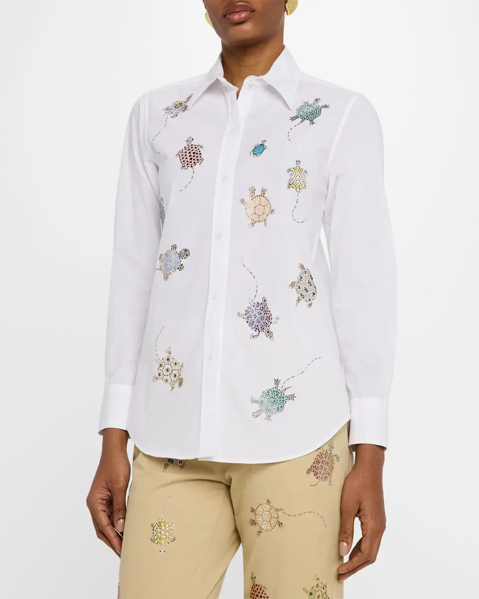 Libertine Turtle Time Embellished New Classic Shirt | Thumbnail 4 Libertine Turtle Time Embellished New Classic Shirt | Thumbnail 4