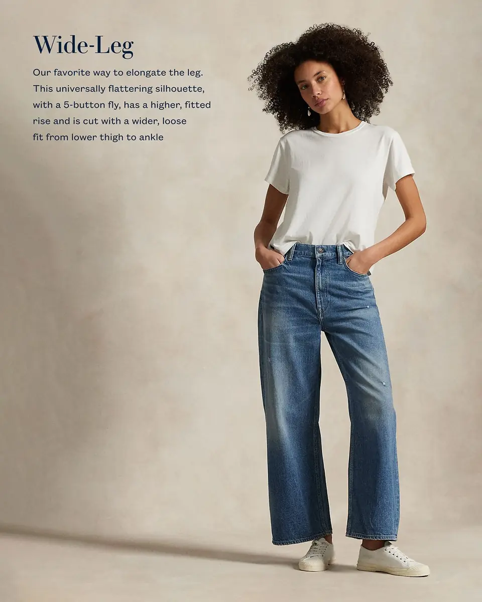Polo Ralph Lauren High-Rise Wide-Leg Crop Jeans | Thumbnail 5
