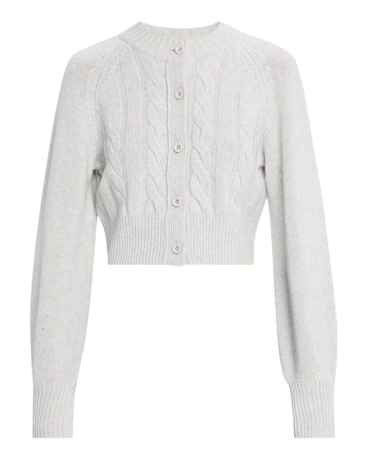 Rita Cropped Wool and Cashmere Cable-Knit Cardigan