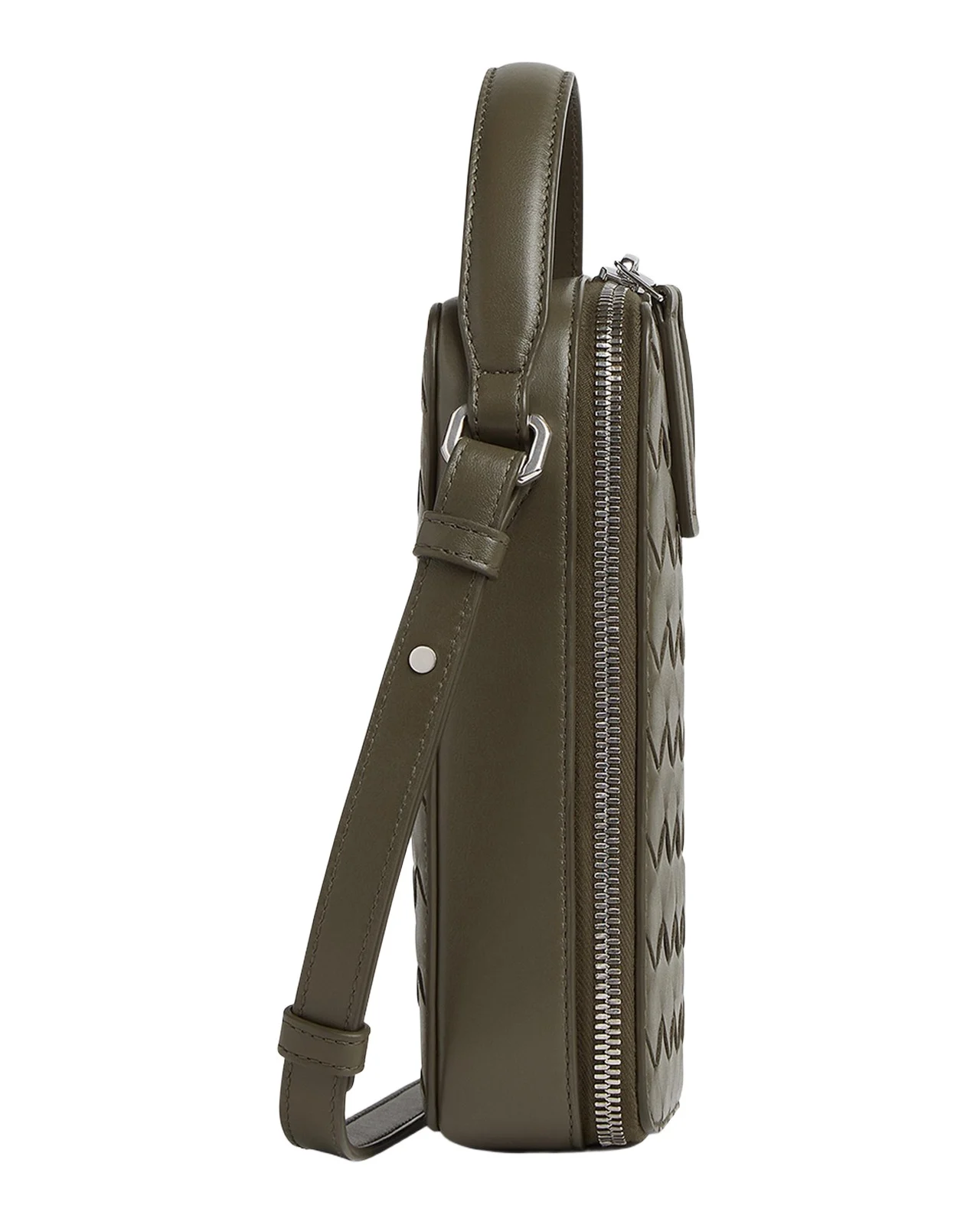 Bottega Veneta Men's Getaway Leather Crossbody Phone Pouch