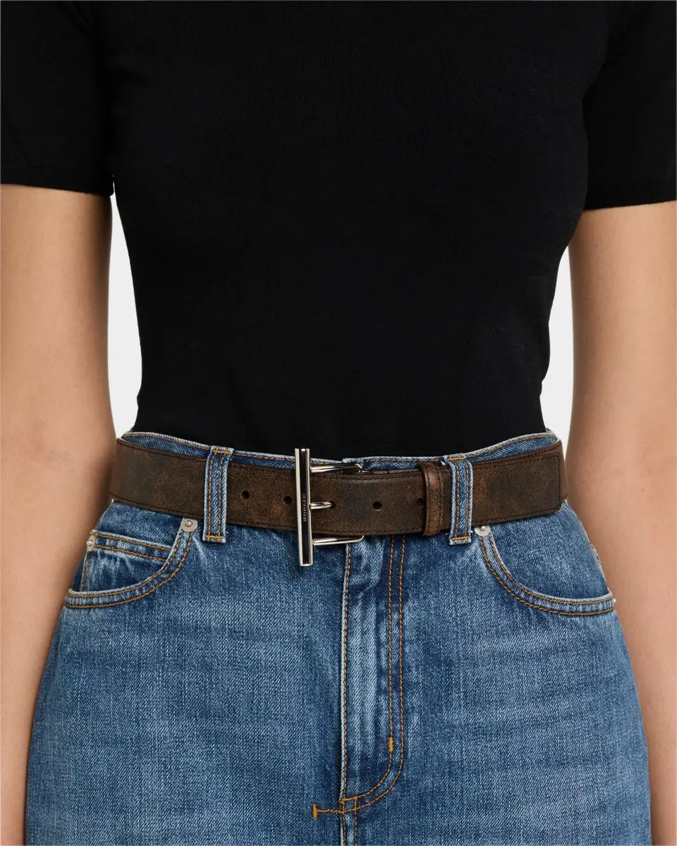 Alexander McQueen T-Bar Skinny Leather Belt | Thumbnail 2 Alexander McQueen T-Bar Skinny Leather Belt | Thumbnail 2