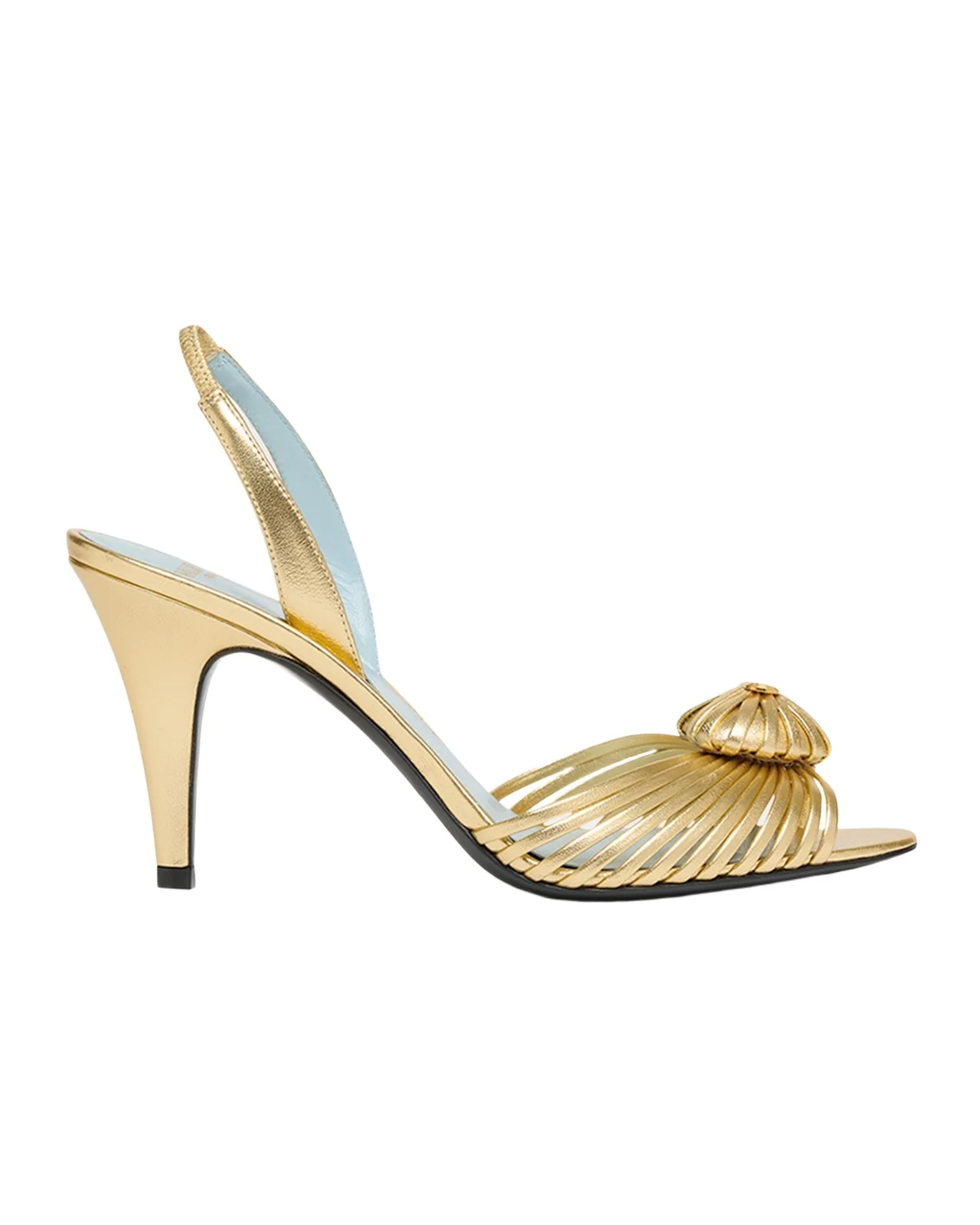 Valentino Garavani Royal Heart Logo Slingback Leather Sandals