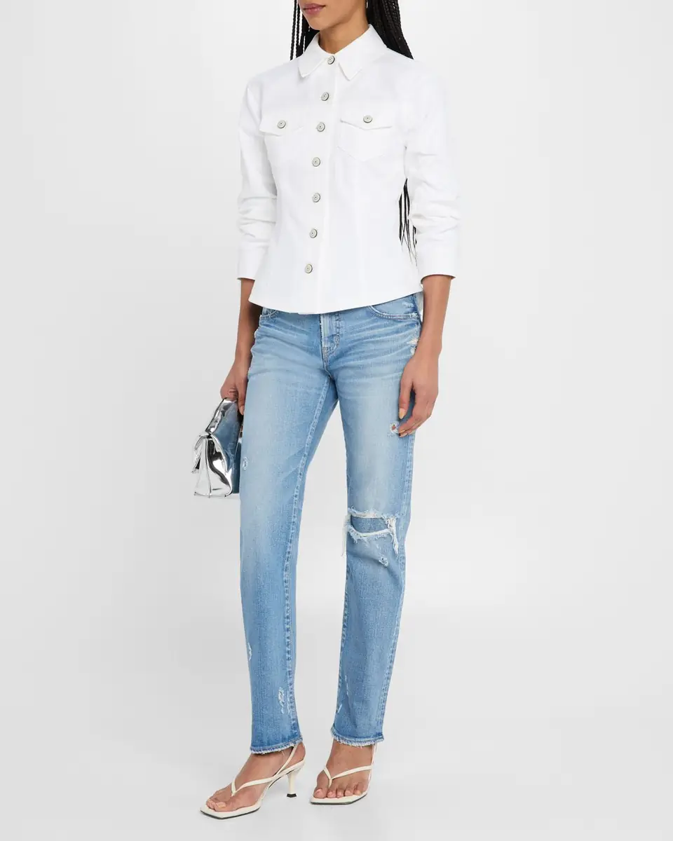 Cinq à Sept Canyon Scrunched Denim Jacket | Thumbnail 2 Cinq à Sept Canyon Scrunched Denim Jacket | Thumbnail 2