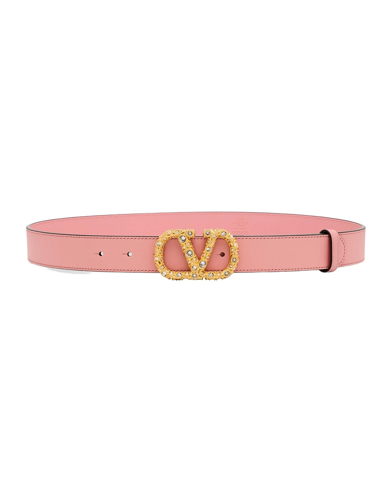 VLogo Signature Jeweled Calf Leather Belt, 30mm VLogo Signature Jeweled Calf Leather Belt, 30mm