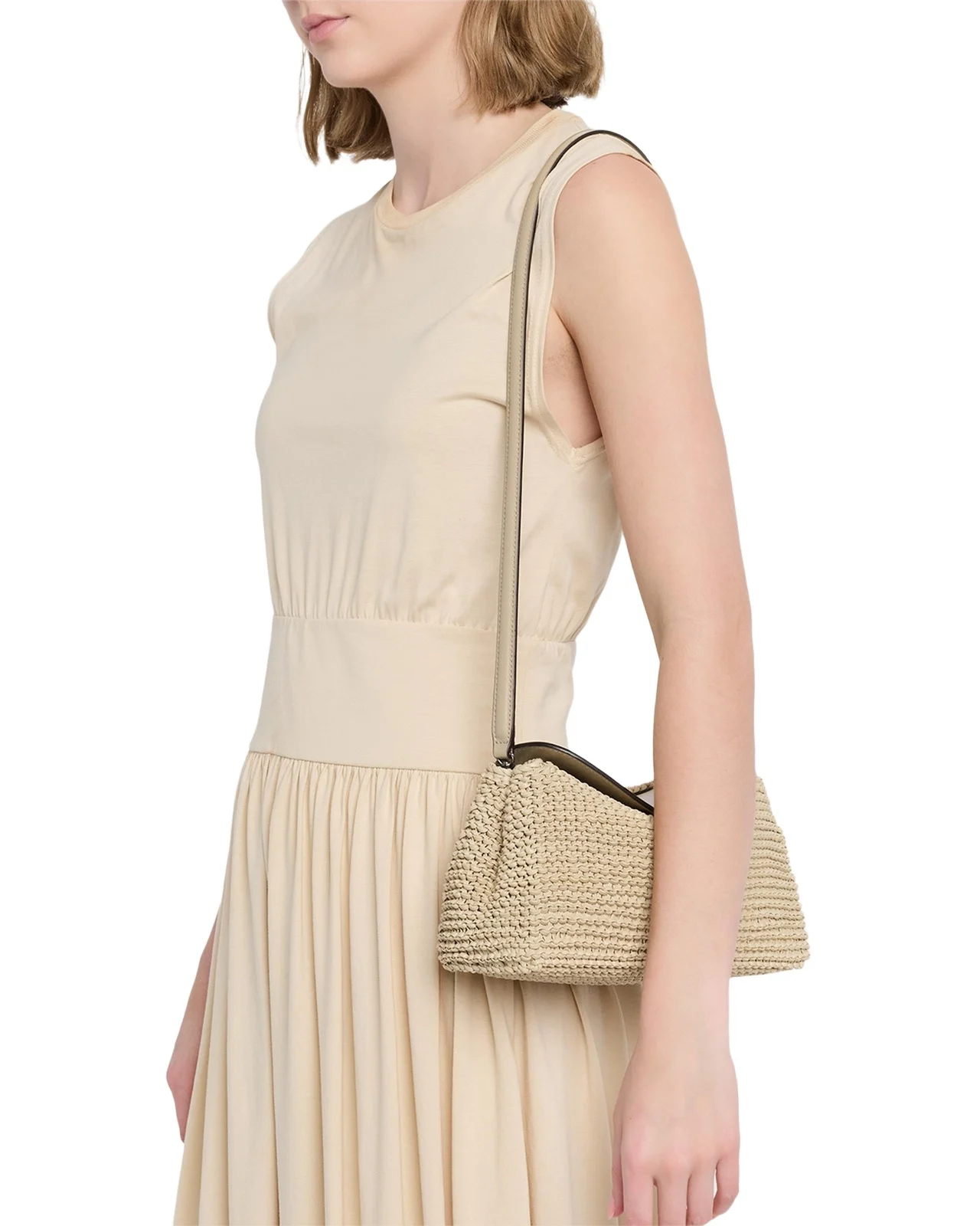 T-Lock Woven Leather Clutch Bag T-Lock Woven Leather Clutch Bag