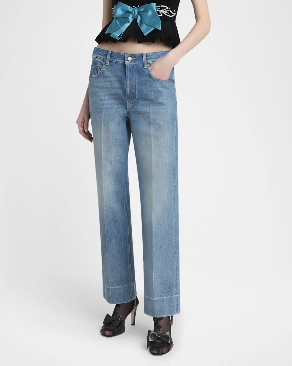 Valentino Garavani Straight Leg Denim Pants | Thumbnail 4