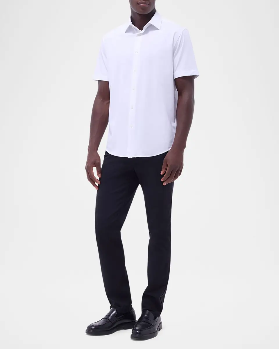 Bugatchi Men's Miles Slim Short Sleeve Shirt | Thumbnail 2